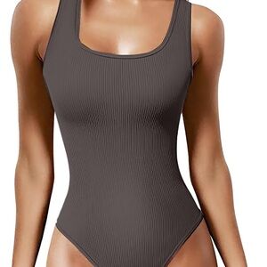 Ribbed Sleeveless Stretch Fit Bodysuit